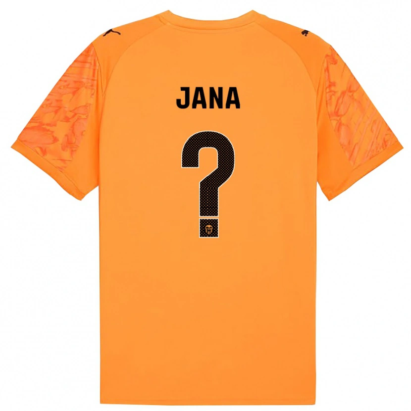 Danxen Niño Camiseta Jana Xin Henseler Gallego #0 Naranja Negro Portero Equipación 2025/26 La Camisa
