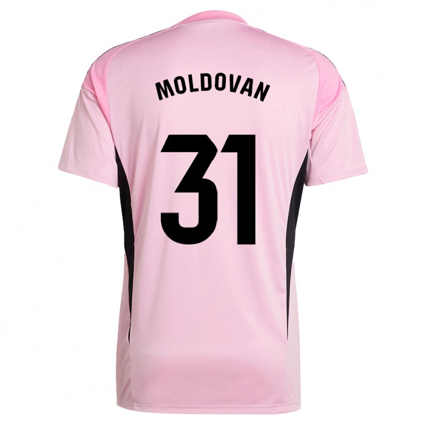 Danxen Niño Camiseta Horațiu Moldovan #31 Rosa Negro Portero Equipación 2025/26 La Camisa
