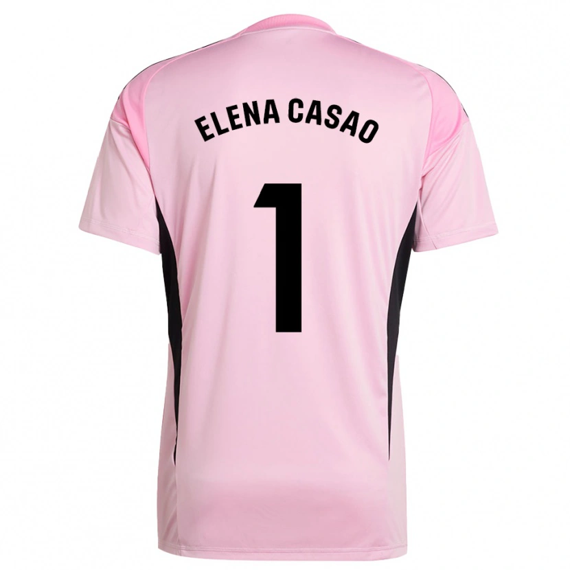 Danxen Niño Camiseta Elena Casao López #1 Rosa Negro Portero Equipación 2025/26 La Camisa