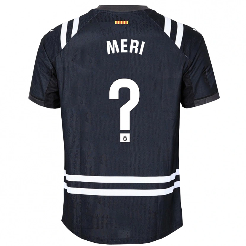 Danxen Niño Camiseta Meritxel Muñoz Alsina #0 Negro Blanco Portero Equipación 2025/26 La Camisa