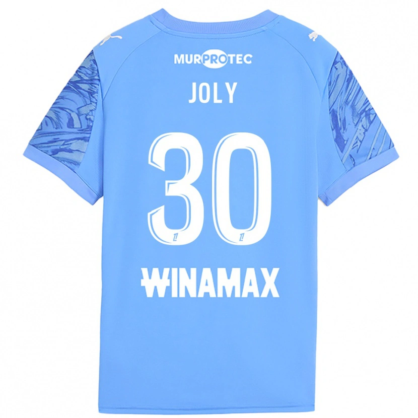 Danxen Niño Camiseta Blandine Joly #30 Blanco Azul Claro Portero Equipación 2025/26 La Camisa
