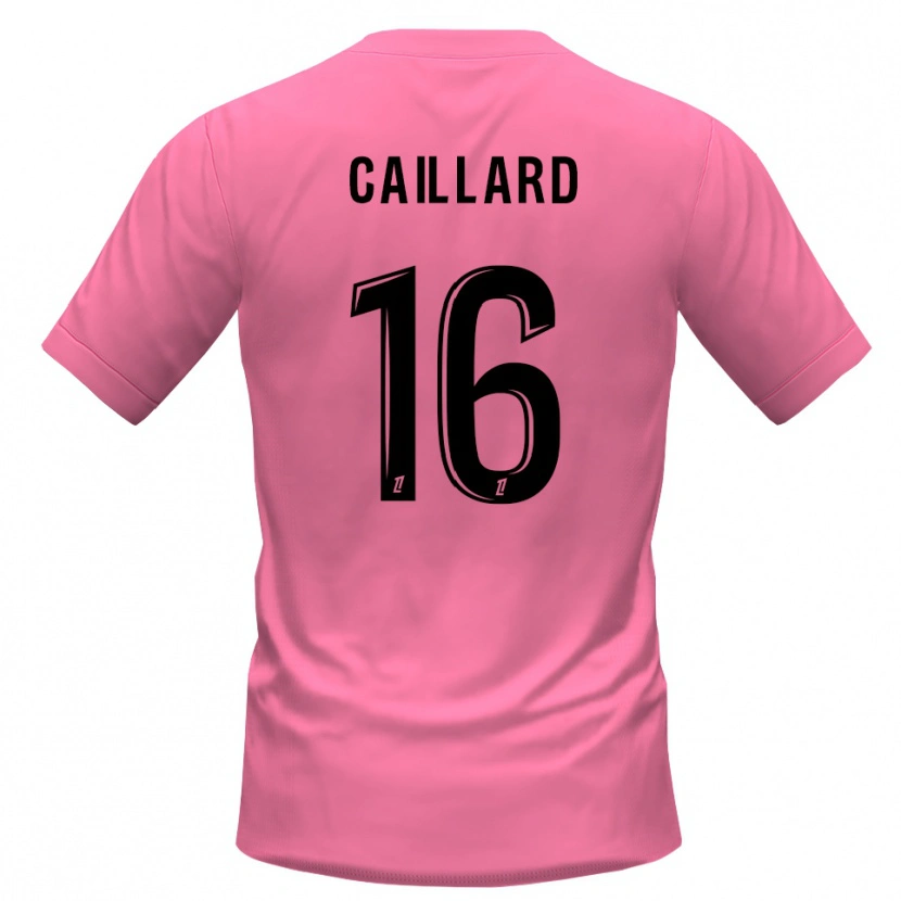 Danxen Niño Camiseta Marc-Aurèle Caillard #16 Rosa Negro Portero Equipación 2025/26 La Camisa