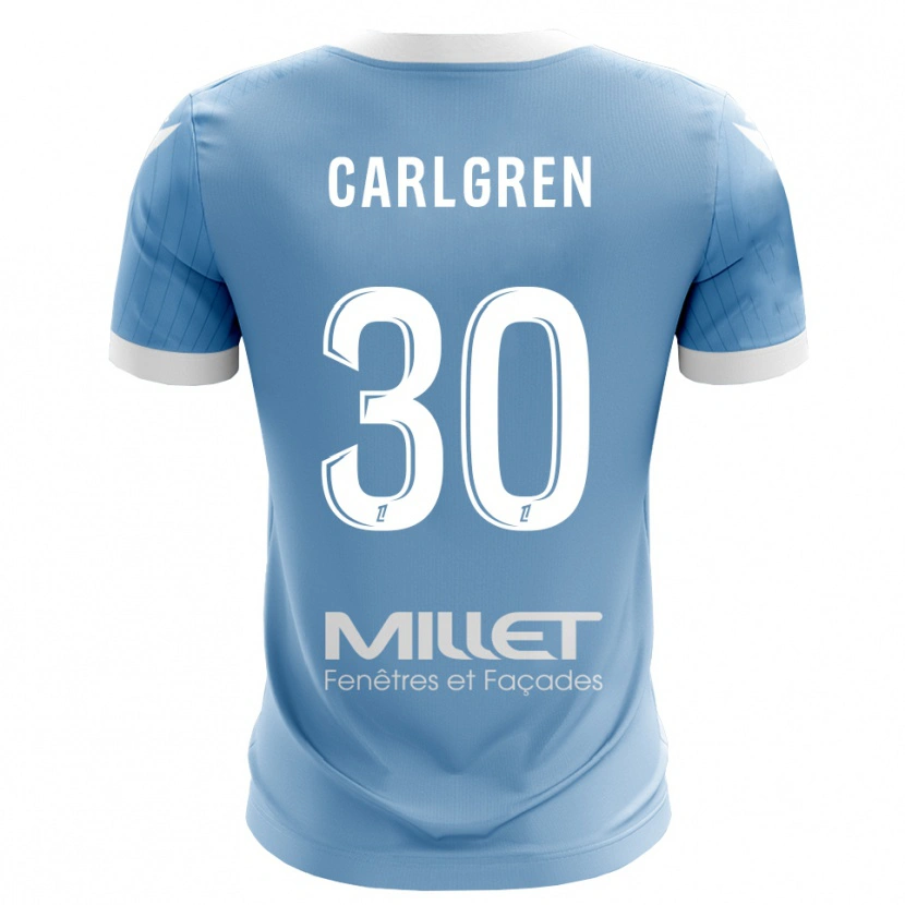 Danxen Niño Camiseta Patrik Carlgren #30 Azul Cielo Claro Portero Equipación 2025/26 La Camisa