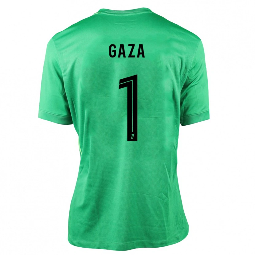 Danxen Niño Camiseta Johnny Gaza #1 Verde Negro Portero Equipación 2025/26 La Camisa