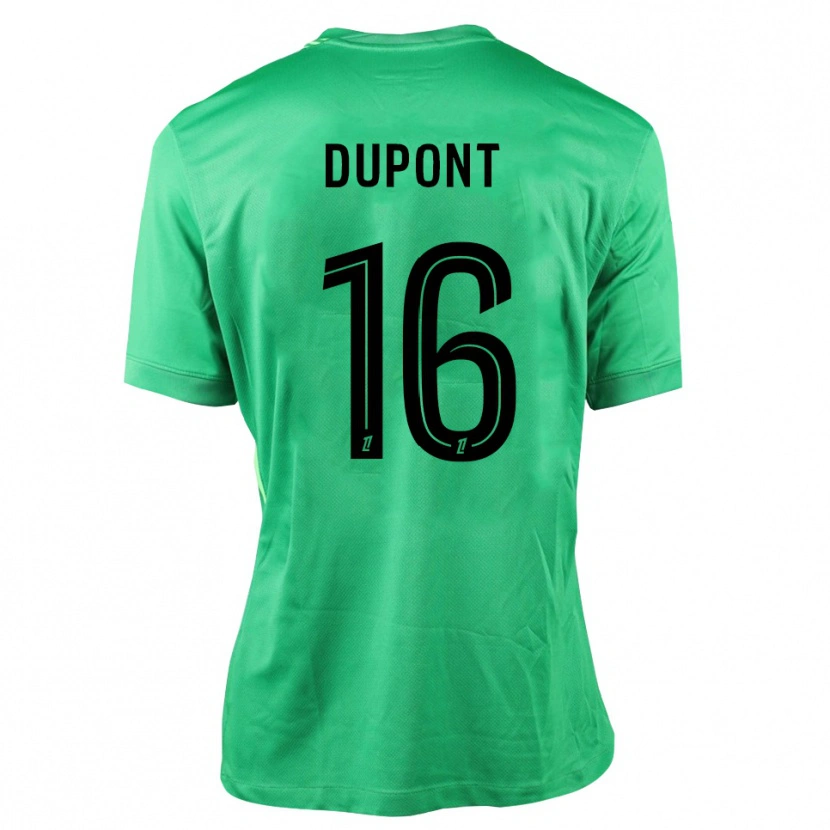 Danxen Niño Camiseta Raphaël Dupont #16 Verde Negro Portero Equipación 2025/26 La Camisa
