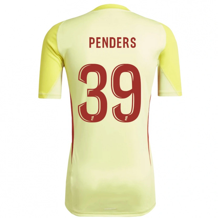 Danxen Niño Camiseta Mike Penders #39 Amarillo Rojo Claro Portero Equipación 2025/26 La Camisa