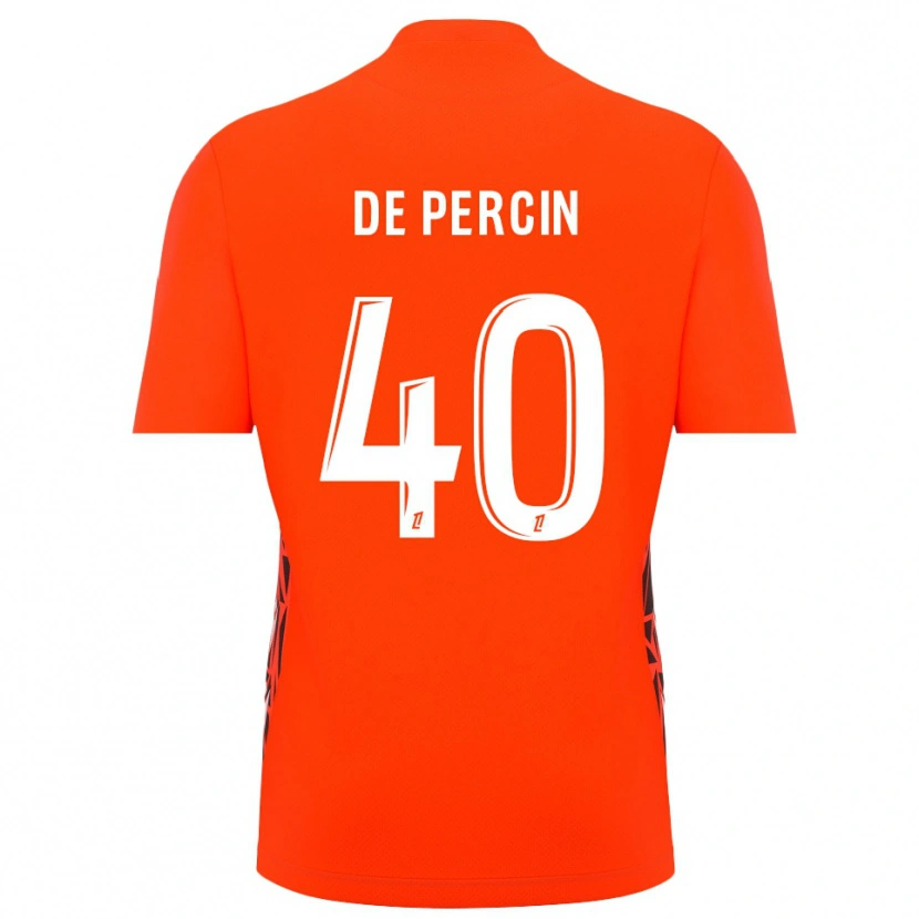 Danxen Niño Camiseta Théo De Percin #40 Blanco Naranja Portero Equipación 2025/26 La Camisa