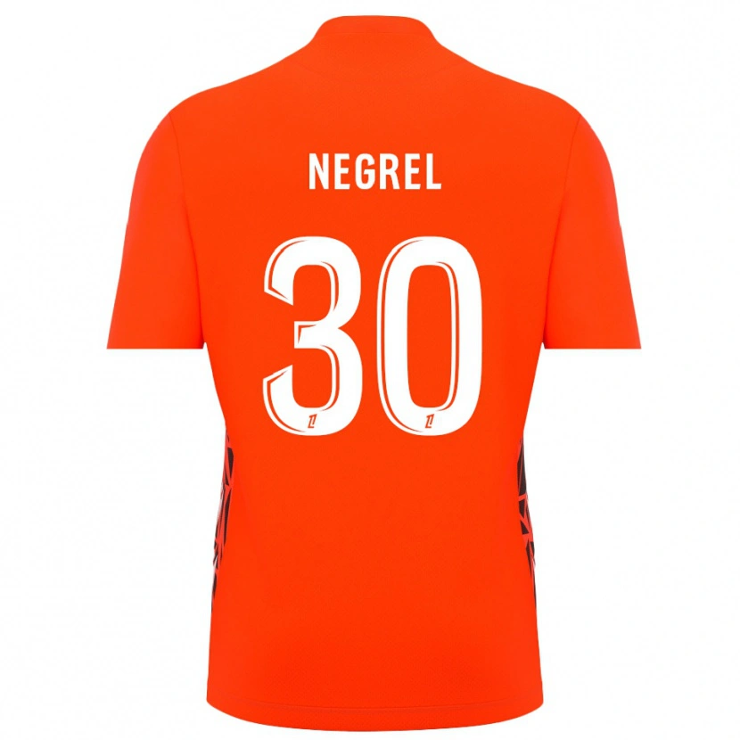 Danxen Niño Camiseta Tom Negrel #30 Blanco Naranja Portero Equipación 2025/26 La Camisa