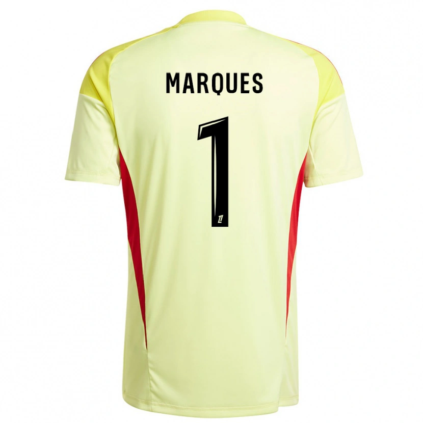 Danxen Niño Camiseta Inès Marques #1 Negro Amarillo Claro Portero Equipación 2025/26 La Camisa