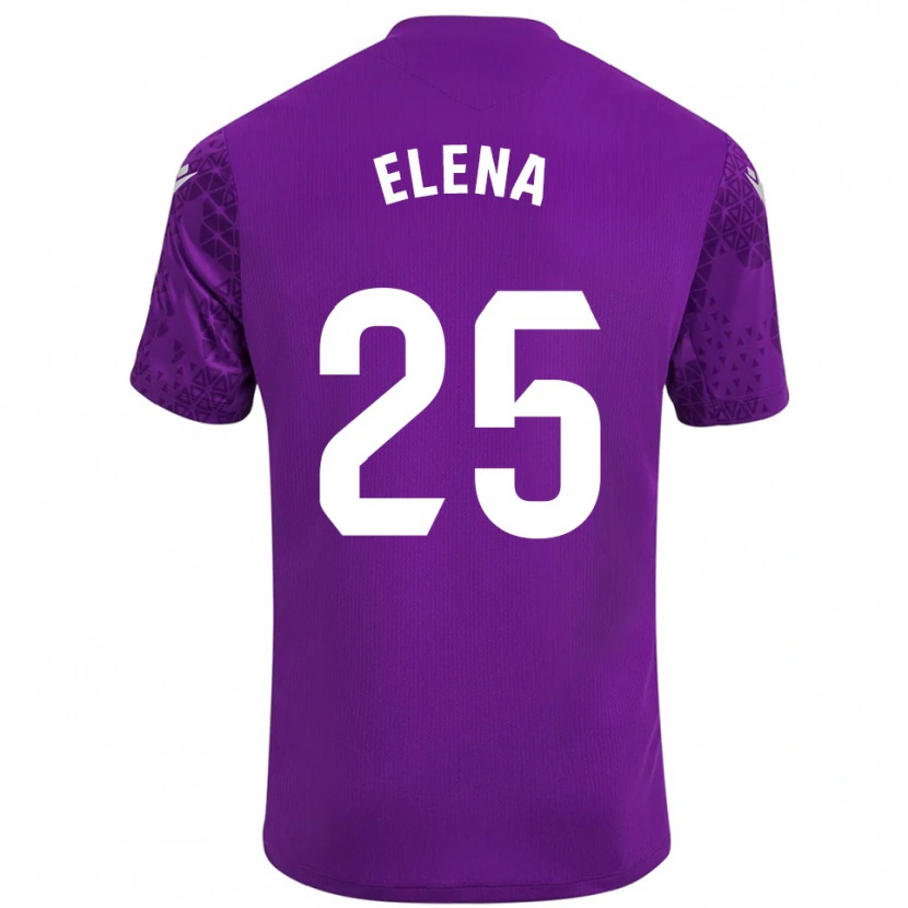Danxen Niño Camiseta Elena Gómez Labrador #25 Púrpura Blanco Oscuro Portero Equipación 2025/26 La Camisa