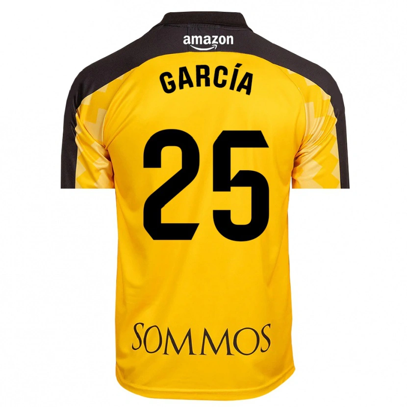 Danxen Niño Camiseta Jaime García #25 Amarillo Negro Portero Equipación 2025/26 La Camisa