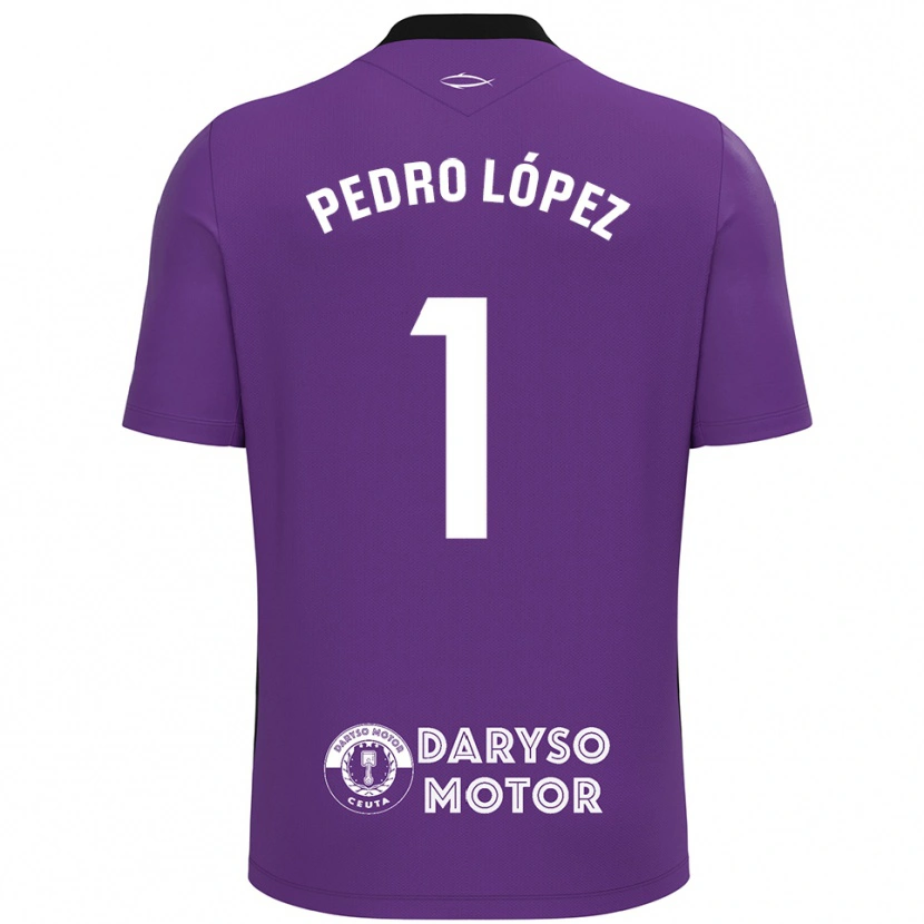 Danxen Niño Camiseta Pedro López #1 Púrpura Blanco Portero Equipación 2025/26 La Camisa