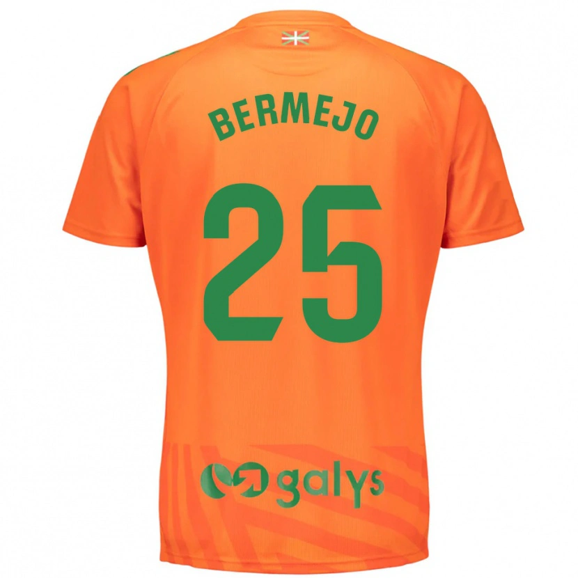 Danxen Niño Camiseta Joseba Bermejo #25 Verde Naranja Portero Equipación 2025/26 La Camisa