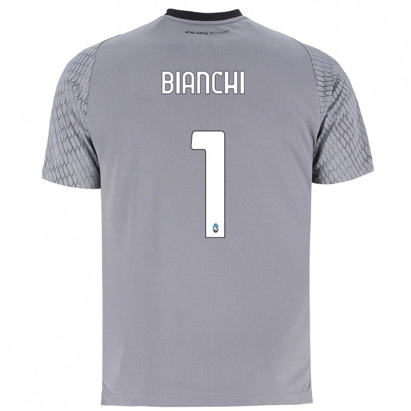 Danxen Niño Camiseta Mattia Bianchi #1 Gris Azul Rojo Portero Equipación 2025/26 La Camisa