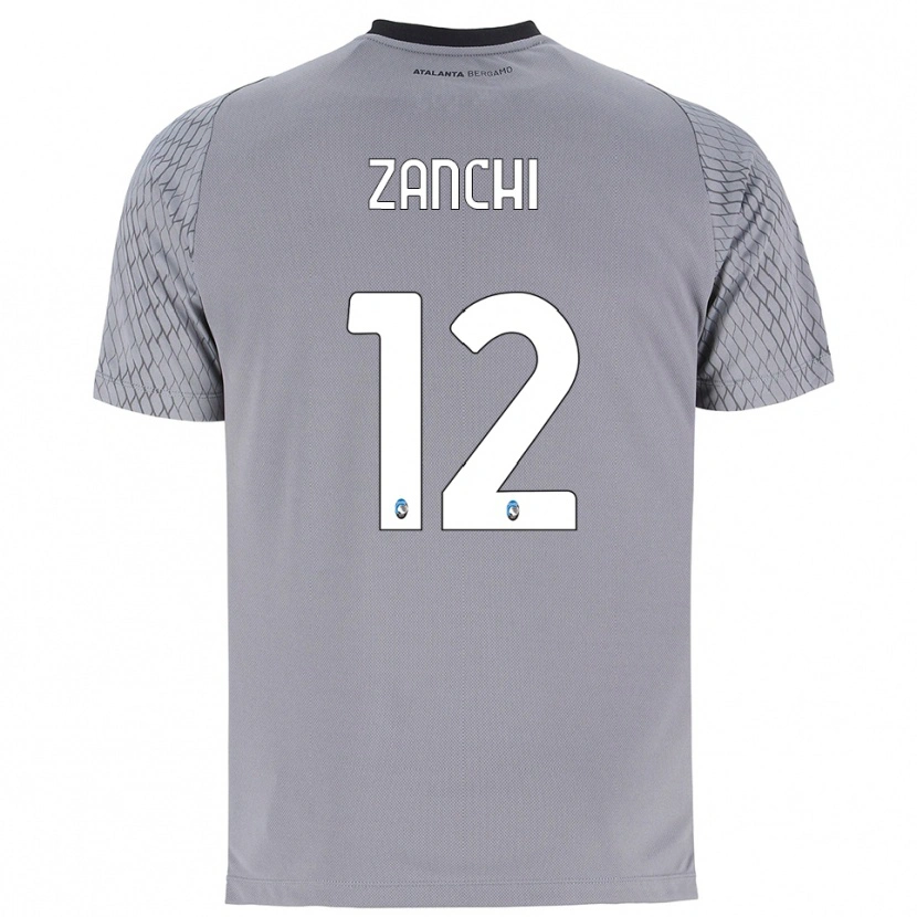 Danxen Niño Camiseta Edoardo Zanchi #12 Gris Azul Rojo Portero Equipación 2025/26 La Camisa
