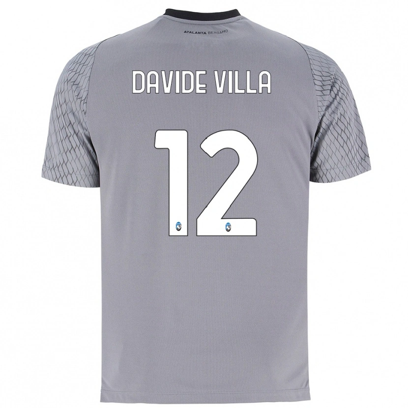 Danxen Niño Camiseta Matteo Davide Villa #12 Gris Azul Rojo Portero Equipación 2025/26 La Camisa