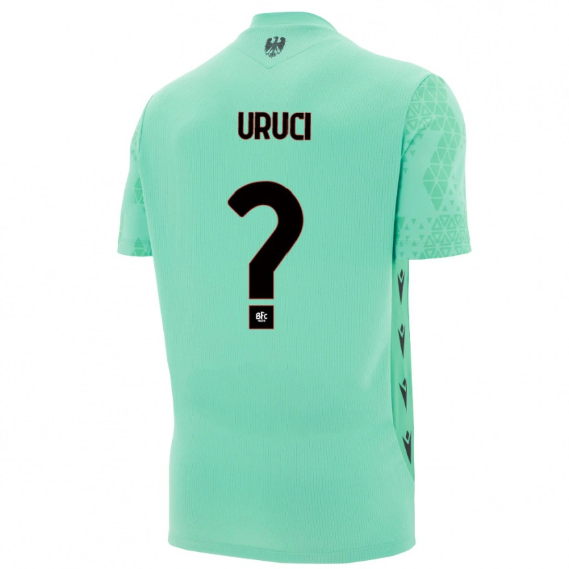 Danxen Niño Camiseta Klejton Uruci #0 Menta Azul Negro Portero Equipación 2025/26 La Camisa