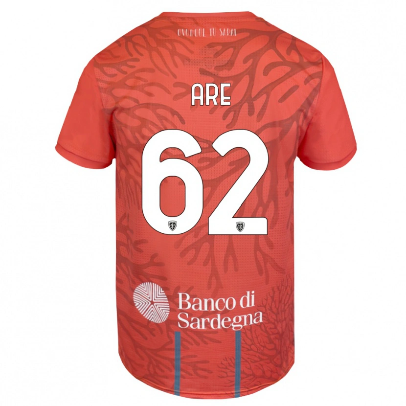 Danxen Niño Camiseta Emmanuele Are #62 Naranja Rojo Blanco Portero Equipación 2025/26 La Camisa