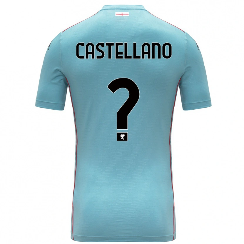 Danxen Niño Camiseta Cristiano Castellano #0 Azul Gris Portero Equipación 2025/26 La Camisa
