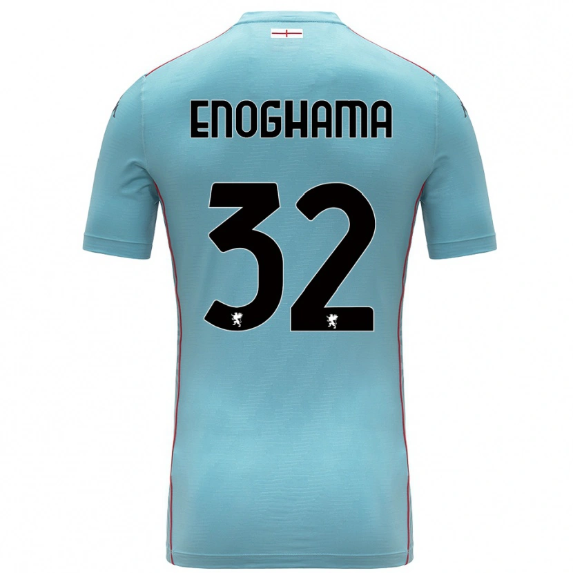Danxen Niño Camiseta Isaac Enoghama #32 Azul Gris Portero Equipación 2025/26 La Camisa
