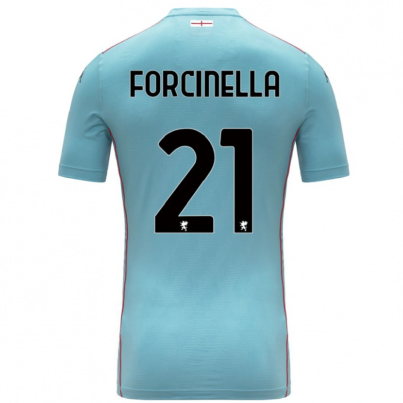 Danxen Niño Camiseta Camilla Forcinella #21 Azul Gris Portero Equipación 2025/26 La Camisa