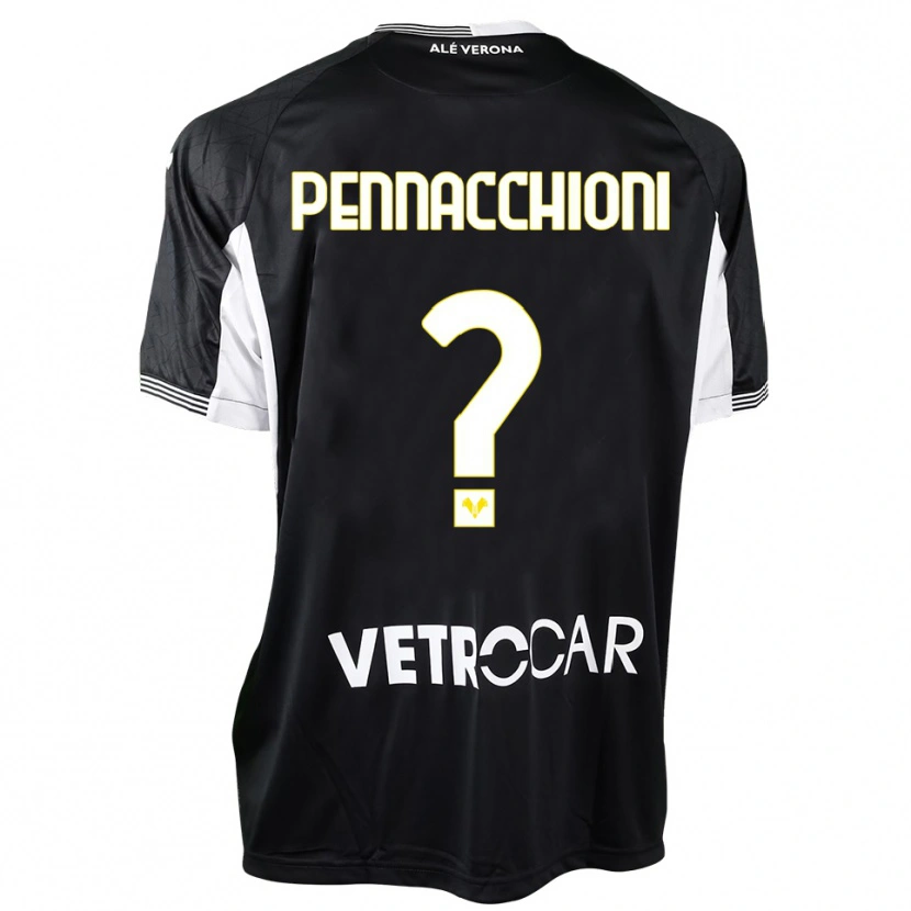 Danxen Niño Camiseta Jacopo Pennacchioni #0 Negro Blanco Portero Equipación 2025/26 La Camisa