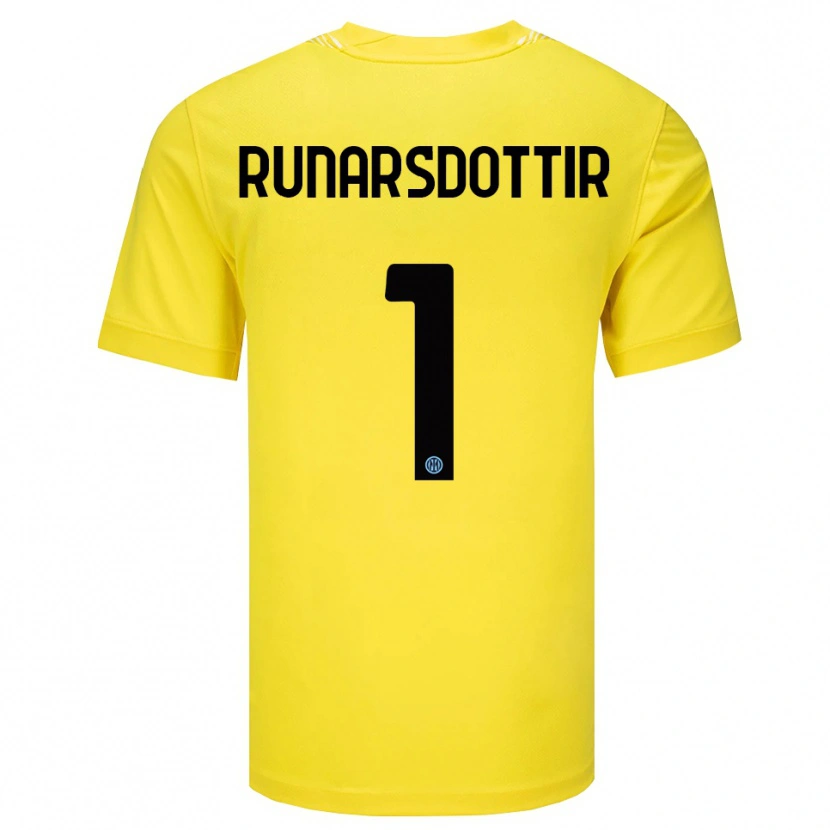 Danxen Niño Camiseta Cecilía Rán Rúnarsdóttir #1 Amarillo Claro Negro Portero Equipación 2025/26 La Camisa