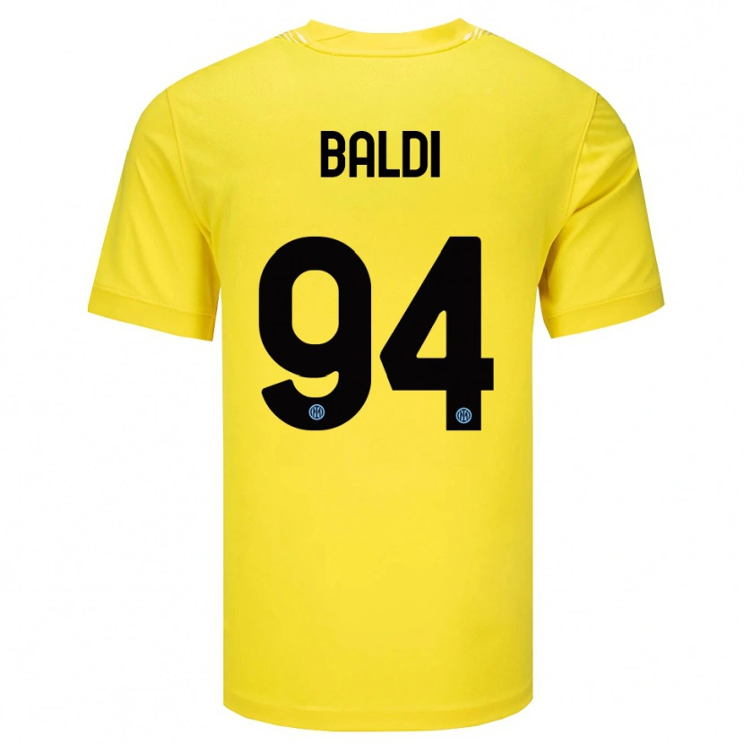 Danxen Niño Camiseta Rachele Baldi #94 Amarillo Claro Negro Portero Equipación 2025/26 La Camisa