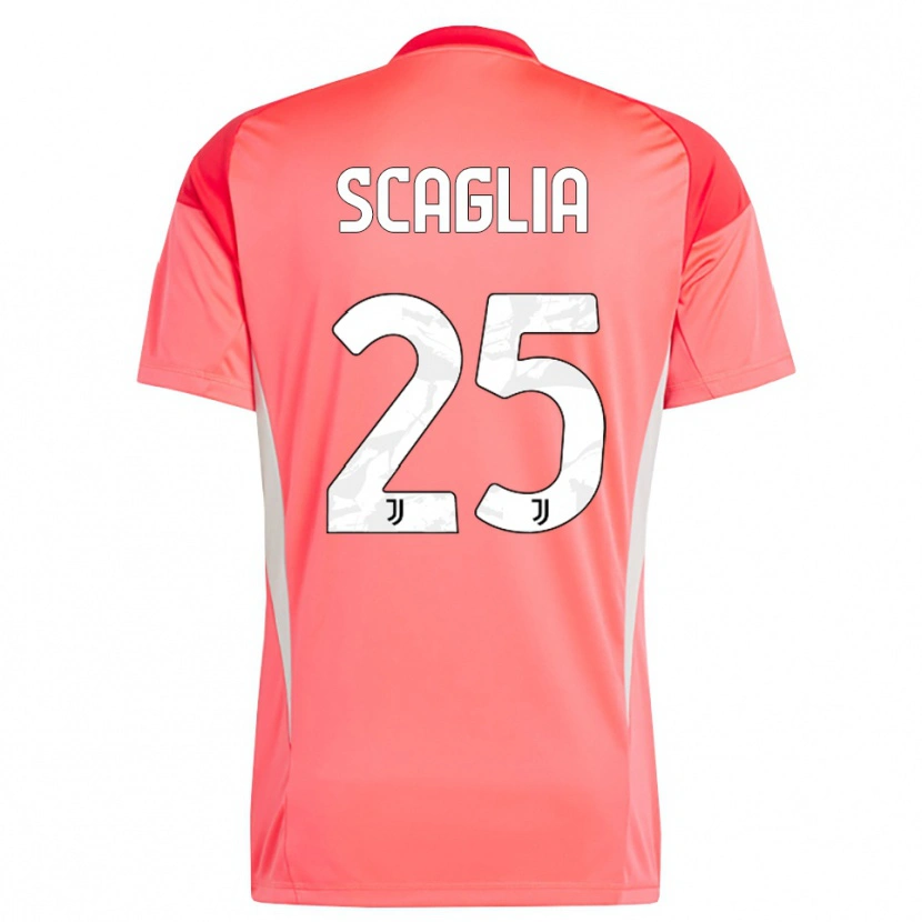 Danxen Niño Camiseta Simone Scaglia #25 Naranja Rojo Portero Equipación 2025/26 La Camisa