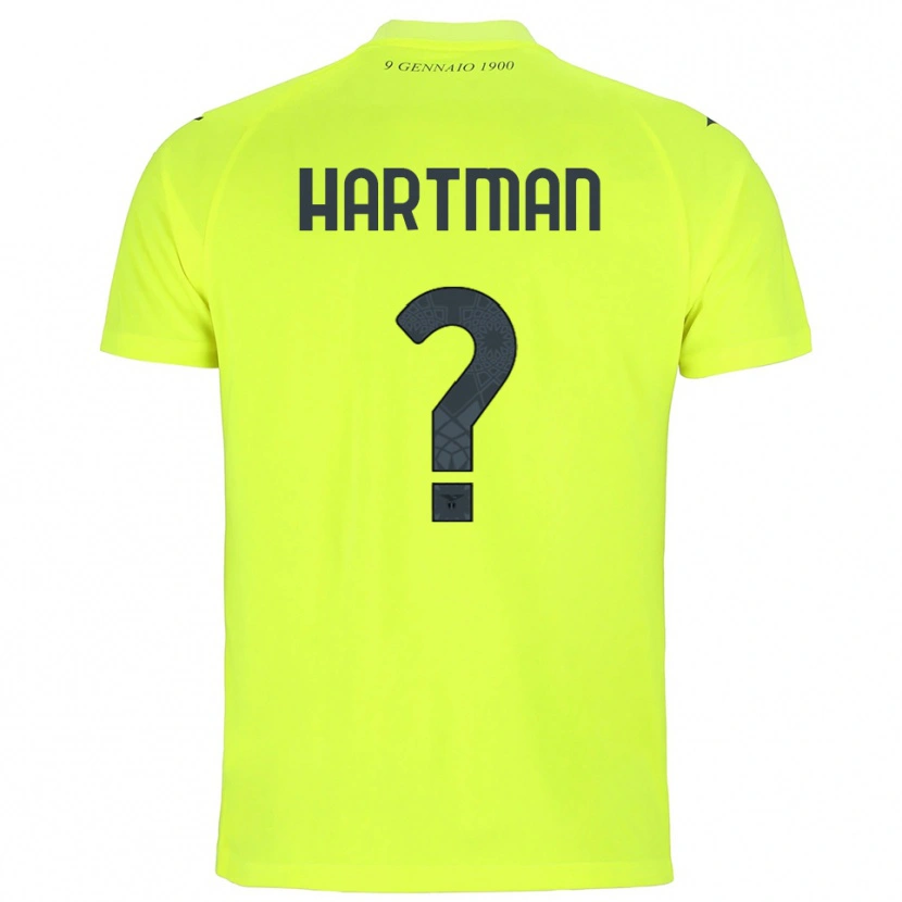 Danxen Niño Camiseta Thomas Hartman #0 Verde Fluorescente Portero Equipación 2025/26 La Camisa