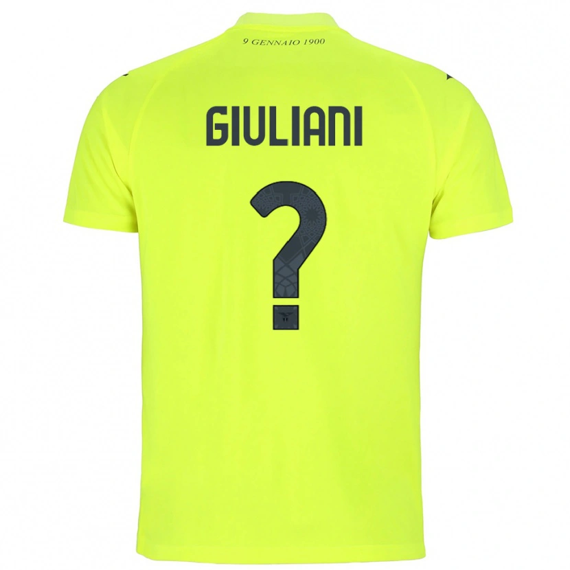 Danxen Niño Camiseta Alessio Giuliani #0 Verde Fluorescente Portero Equipación 2025/26 La Camisa