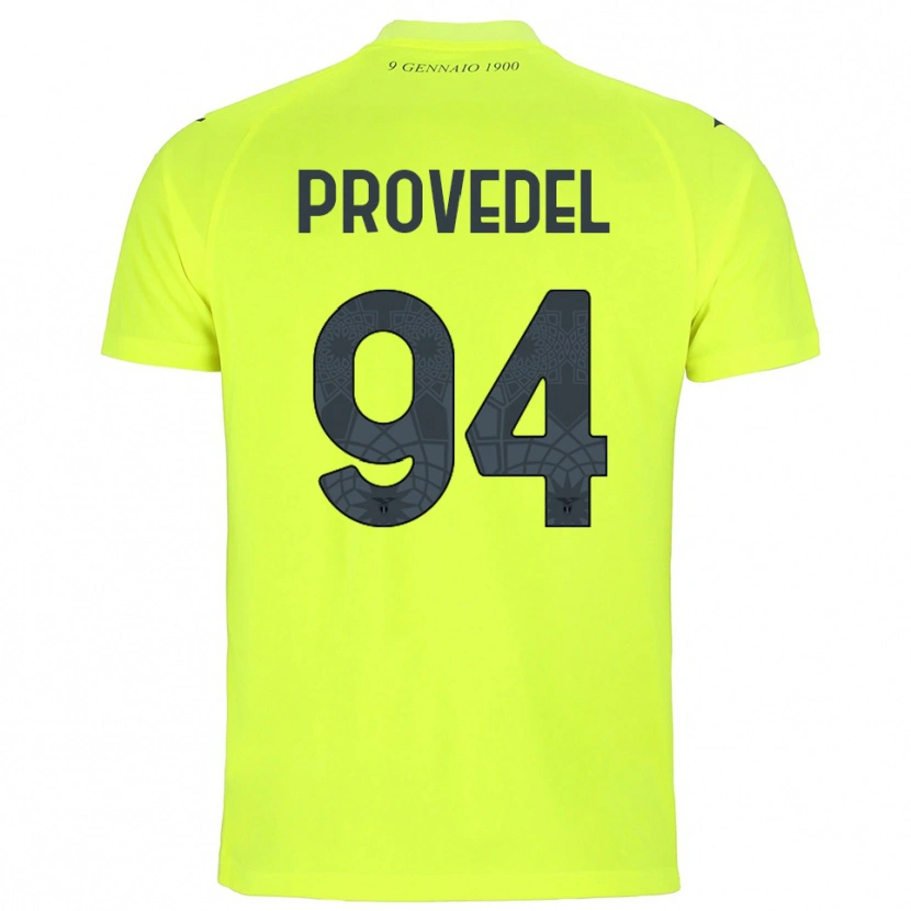 Danxen Niño Camiseta Ivan Provedel #94 Verde Fluorescente Portero Equipación 2025/26 La Camisa