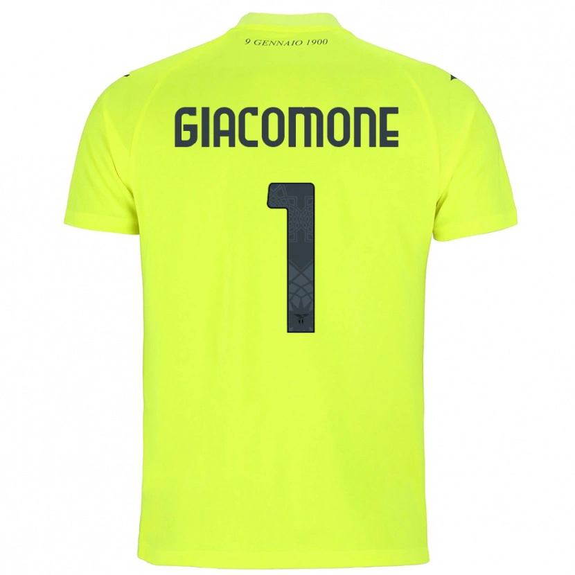 Danxen Niño Camiseta Giacomo Giacomone #1 Verde Fluorescente Portero Equipación 2025/26 La Camisa