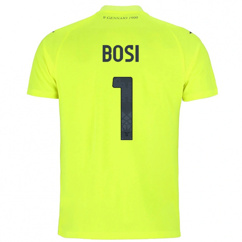 Danxen Niño Camiseta Gioele Bosi #1 Verde Fluorescente Portero Equipación 2025/26 La Camisa