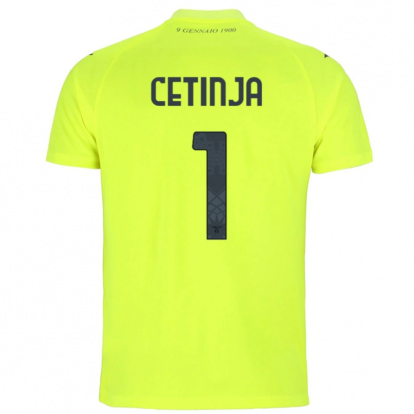 Danxen Niño Camiseta Sara Cetinja #1 Verde Fluorescente Portero Equipación 2025/26 La Camisa