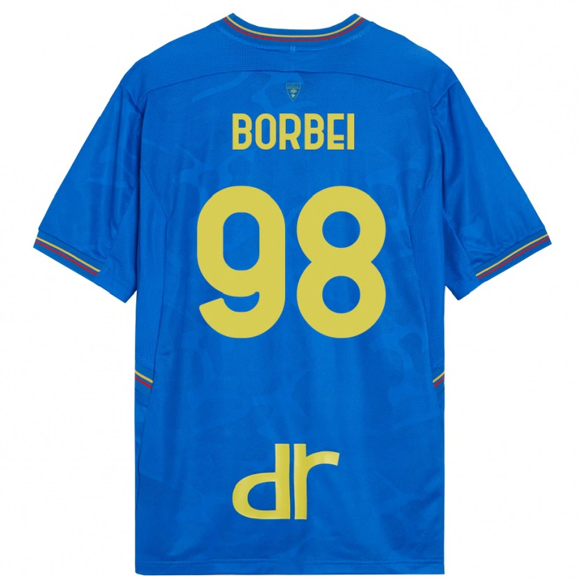 Danxen Niño Camiseta Alexandru Borbei #98 Azul Real Marrón Portero Equipación 2025/26 La Camisa