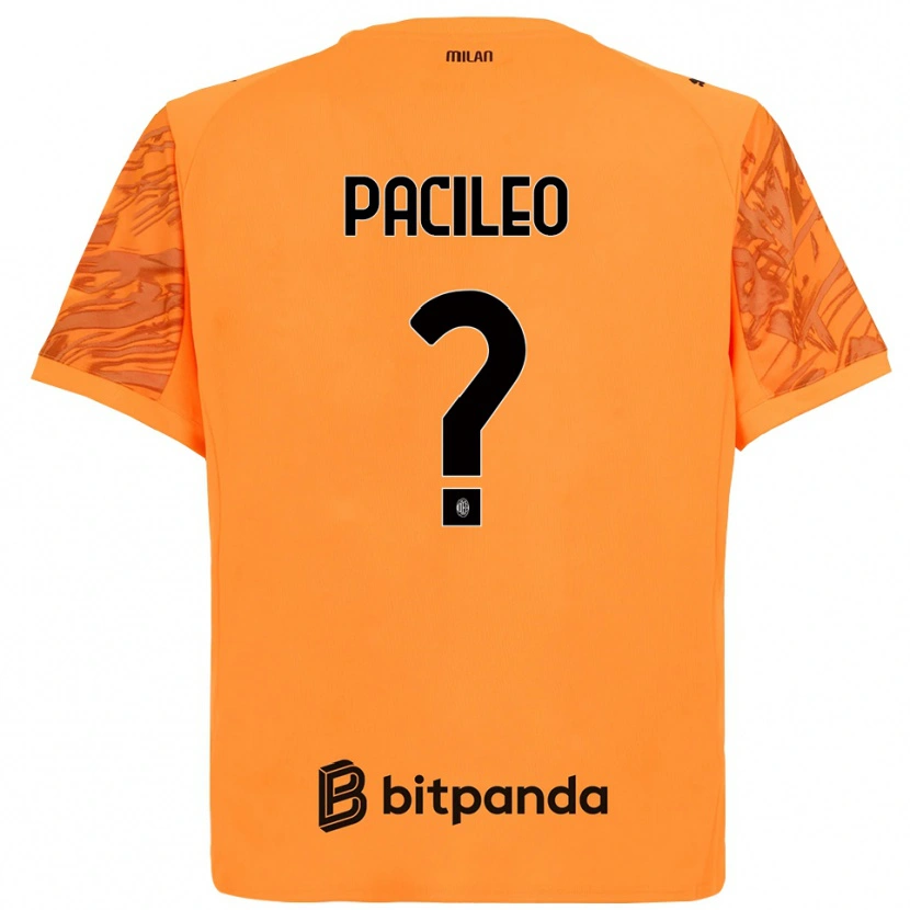 Danxen Niño Camiseta Alessandro Pacileo #0 Naranja Amarillo Negro Portero Equipación 2025/26 La Camisa