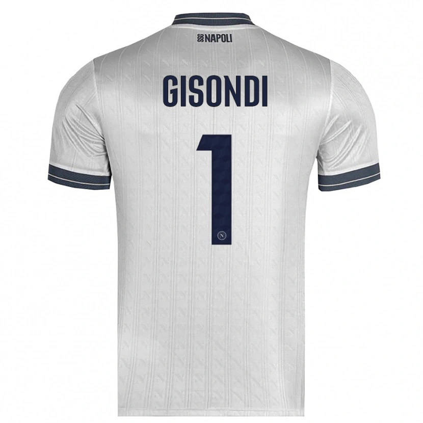 Danxen Niño Camiseta Francesco Gisondi #1 Gris Claro Portero Equipación 2025/26 La Camisa