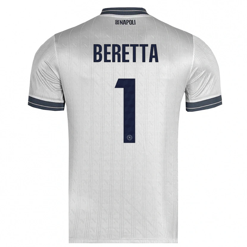 Danxen Niño Camiseta Beatrice Beretta #1 Gris Claro Portero Equipación 2025/26 La Camisa
