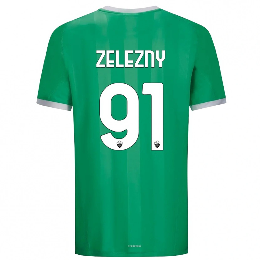 Danxen Niño Camiseta Radoslaw Zelezny #91 Verde Blanco Portero Equipación 2025/26 La Camisa