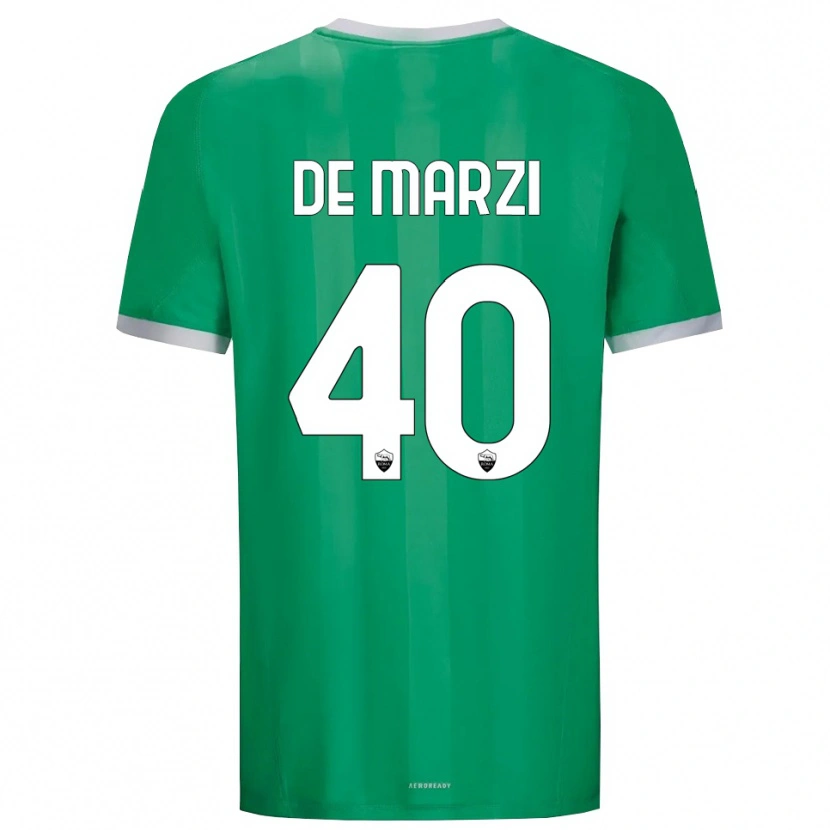 Danxen Niño Camiseta Giorgio De Marzi #40 Verde Blanco Portero Equipación 2025/26 La Camisa