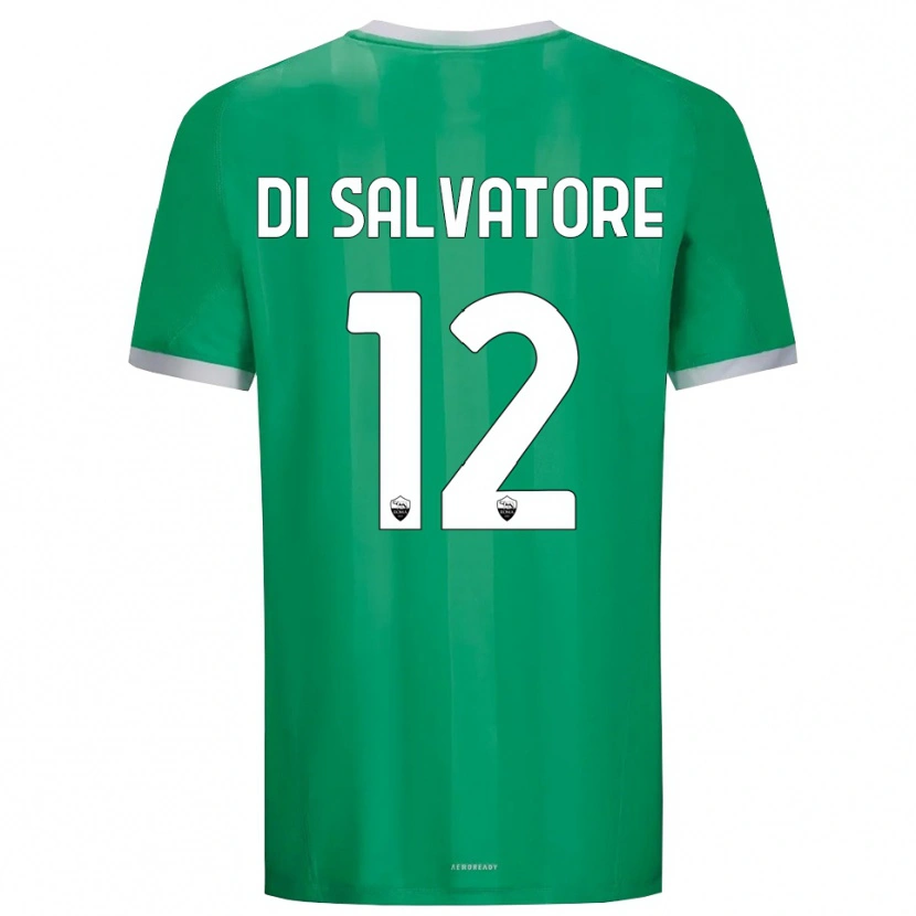 Danxen Niño Camiseta Diego Di Salvatore #12 Verde Blanco Portero Equipación 2025/26 La Camisa