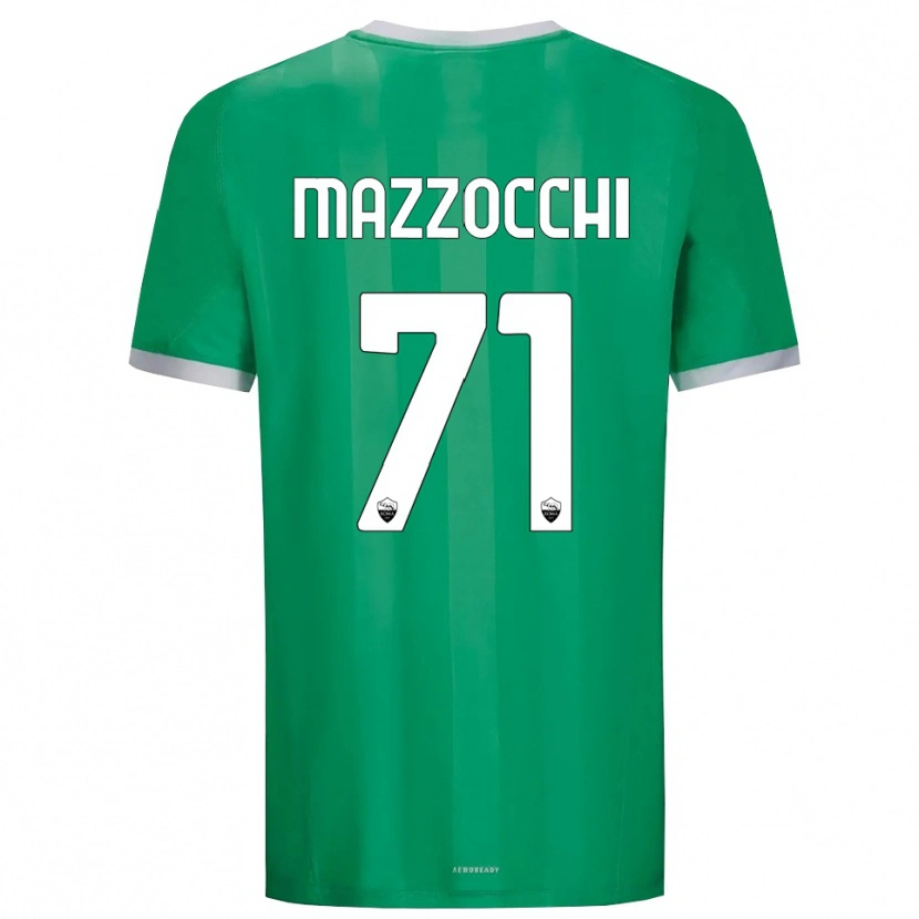 Danxen Niño Camiseta Giulia Mazzocchi #71 Verde Blanco Portero Equipación 2025/26 La Camisa