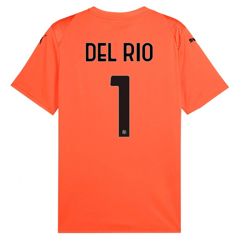 Danxen Niño Camiseta Davide Del Rio #1 Naranja Negro Portero Equipación 2025/26 La Camisa