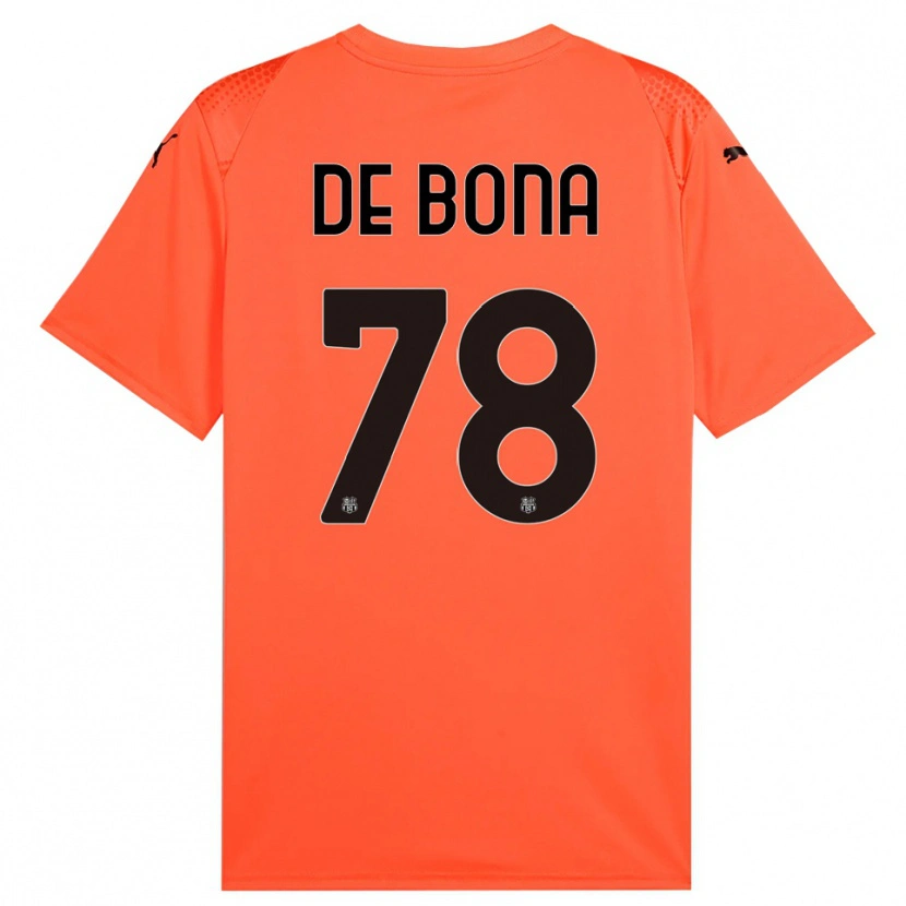 Danxen Niño Camiseta Francesca De Bona #78 Naranja Negro Portero Equipación 2025/26 La Camisa