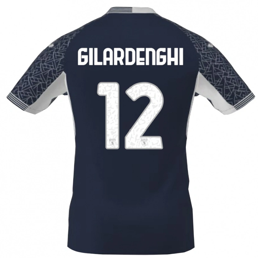 Danxen Niño Camiseta Riccardo Gilardenghi #12 Azul Negro Blanco Portero Equipación 2025/26 La Camisa