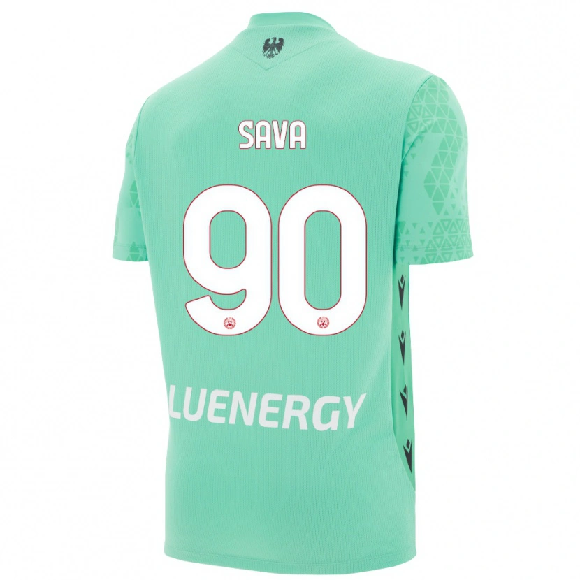 Danxen Niño Camiseta Răzvan Sava #90 Negro Aguamarina Portero Equipación 2025/26 La Camisa