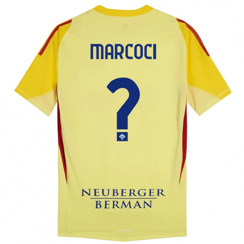 Danxen Niño Camiseta Alexandru Marcoci #0 Amarillo Claro Negro Portero Equipación 2025/26 La Camisa