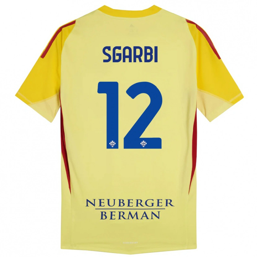 Danxen Niño Camiseta Dylan Sgarbi #12 Amarillo Claro Negro Portero Equipación 2025/26 La Camisa