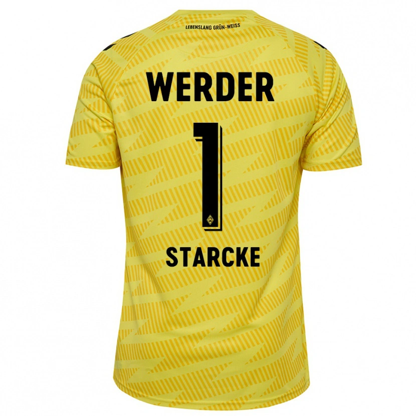 Danxen Niño Camiseta Bennet Starcke #1 Amarillo Negro Portero Equipación 2025/26 La Camisa